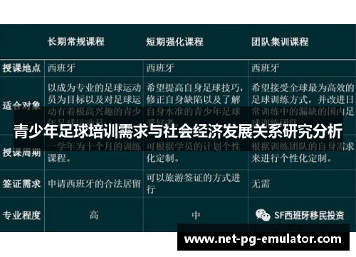青少年足球培训需求与社会经济发展关系研究分析